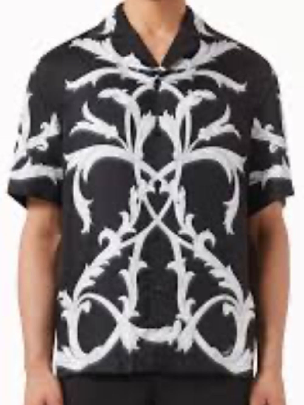 Men’s Versace Acanthus Leaves Silk Vacation Shirt   4 XL/58.   Made in Italy.